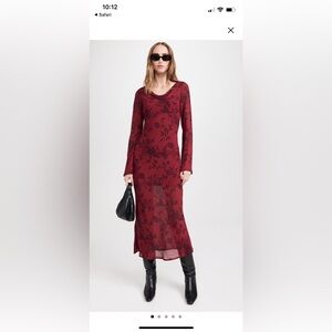 Wayf Cassandra Floral Cowl Neck Midi/Maxi Dress, XS